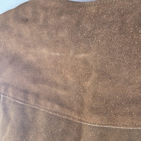 Rancher By Schott Vintage Brown Leather Suede Western Snap Men Vest Size Large - Picture 12 of 16